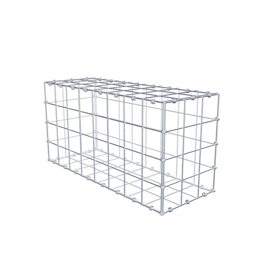 Gabion 80 cm x 40 cm x 30 cm (L x H x P), mailles 10 x 10 cm, anneau en spirale