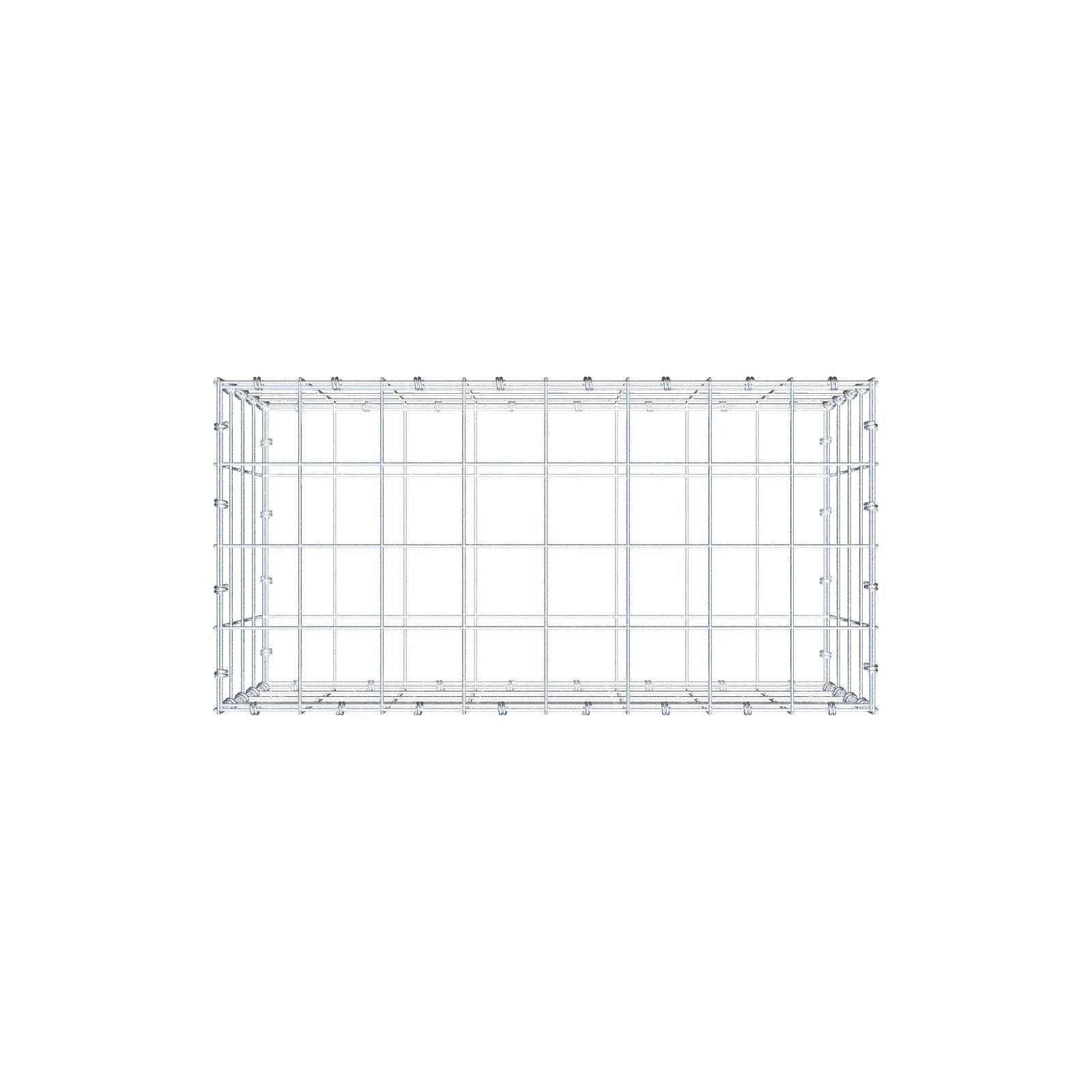 Gabion 80 cm x 40 cm x 40 cm (L x H x D), maskestørrelse 10 x 10 cm, spiralring