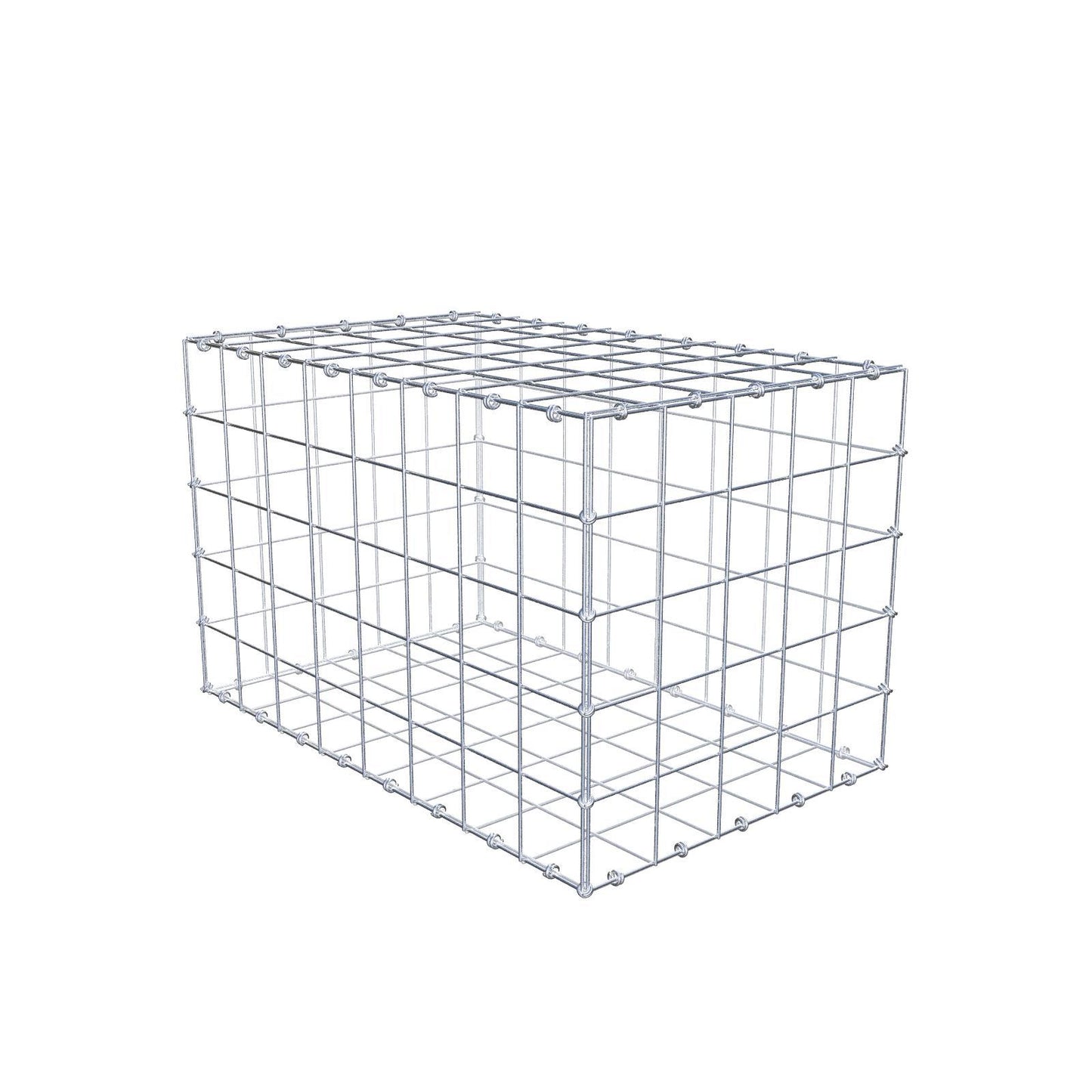 Gabion 80 cm x 50 cm x 50 cm (L x H x D), maskstorlek 10 x 10 cm, spiralring