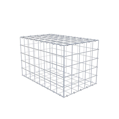 Gabion 80 cm x 50 cm x 50 cm (L x H x D), maskstorlek 10 x 10 cm, spiralring