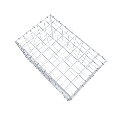 Gabion 80 cm x 50 cm x 50 cm (L x H x D), maskstorlek 10 x 10 cm, spiralring