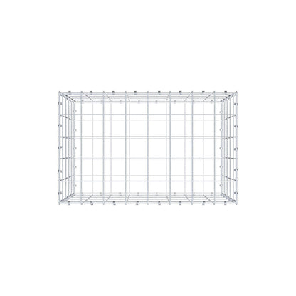 Gabion 80 cm x 50 cm x 50 cm (L x H x D), maskstorlek 10 x 10 cm, spiralring