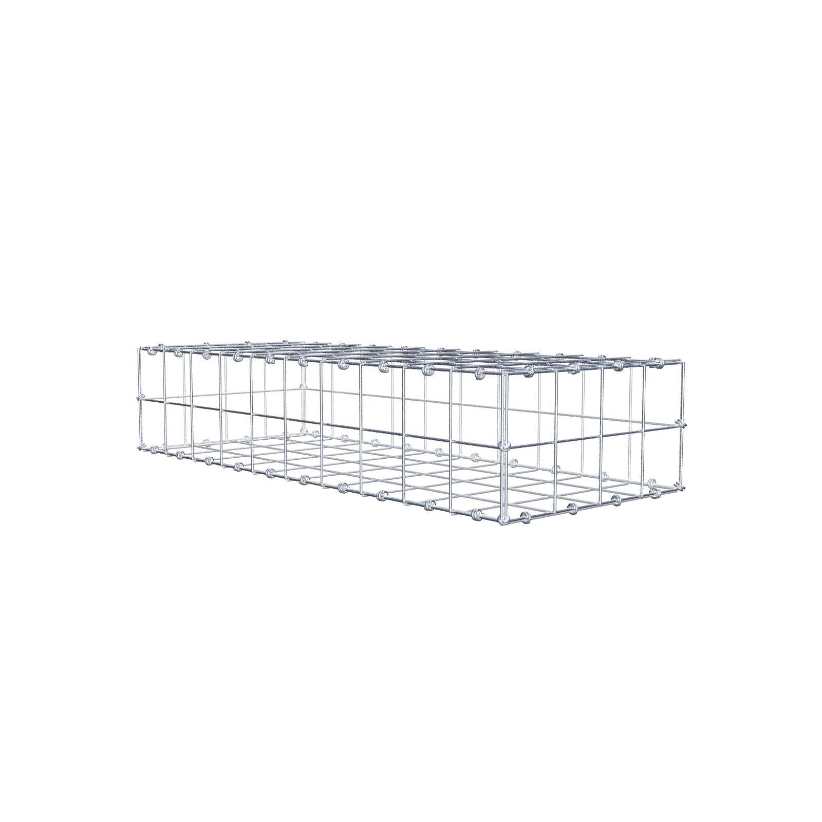 Gabione 100 cm x 20 cm x 40 cm (L x H x T), Maschenweite 10 x 10 cm, Spiralring