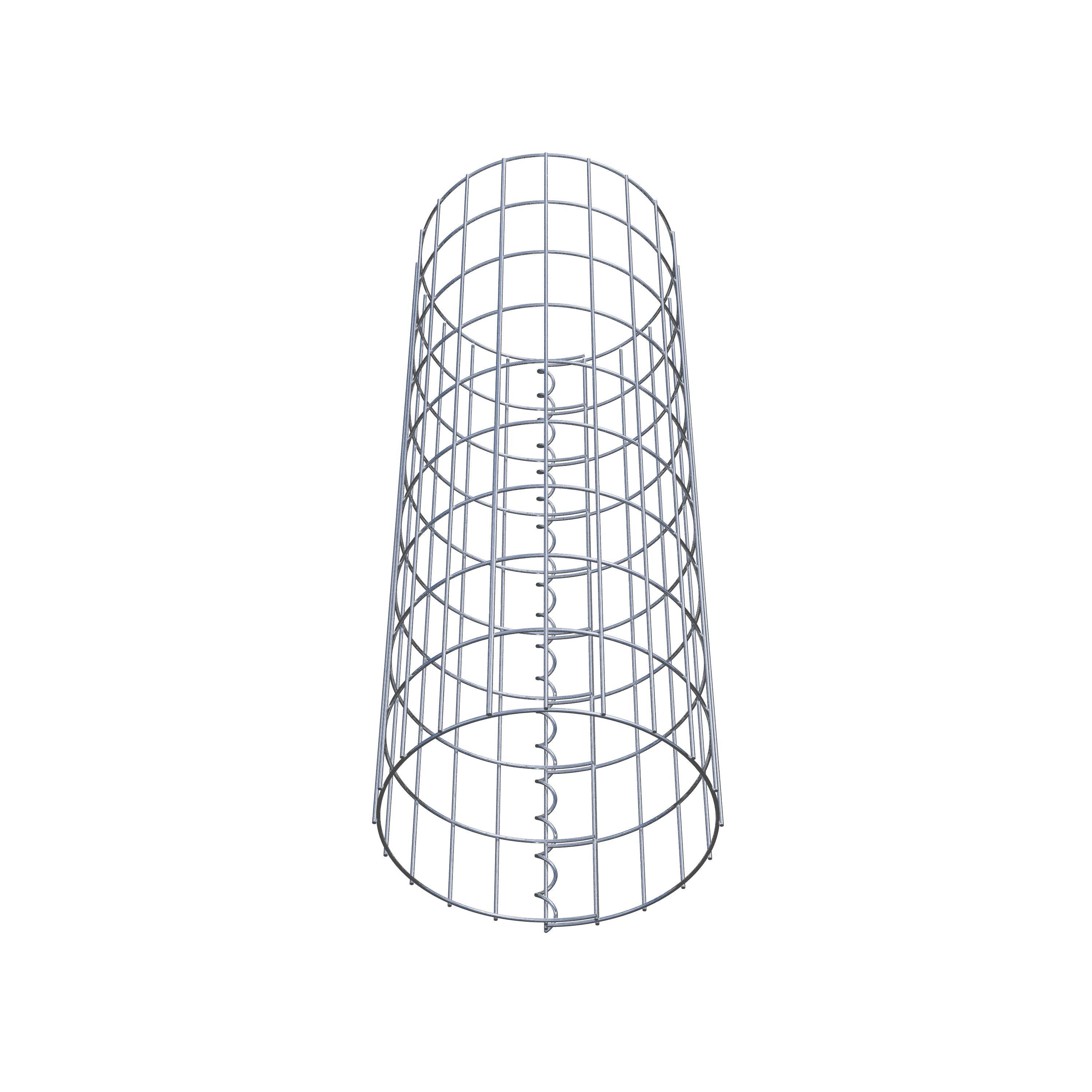 Coluna de gabião diâmetro 32 cm, malha 5 x 10 cm redonda