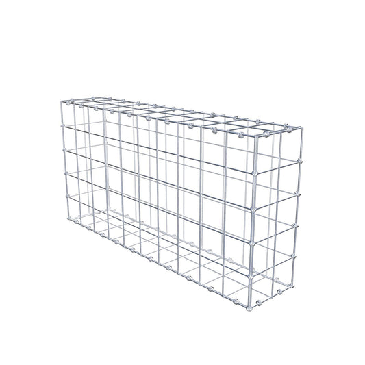 Gabion 100 cm x 50 cm x 20 cm (L x H x D), maskestørrelse 10 x 10 cm, spiralring