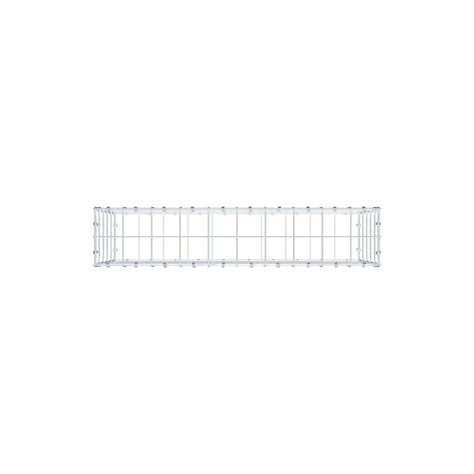 Gabion 100 cm x 50 cm x 20 cm (L x H x D), mesh size 10 x 10 cm, spiral ring