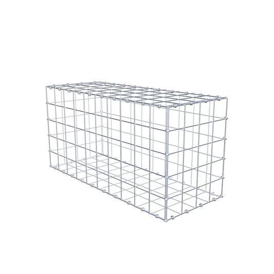 Gabion 100 cm x 50 cm x 40 cm (L x H x D), maskestørrelse 10 x 10 cm, spiralring