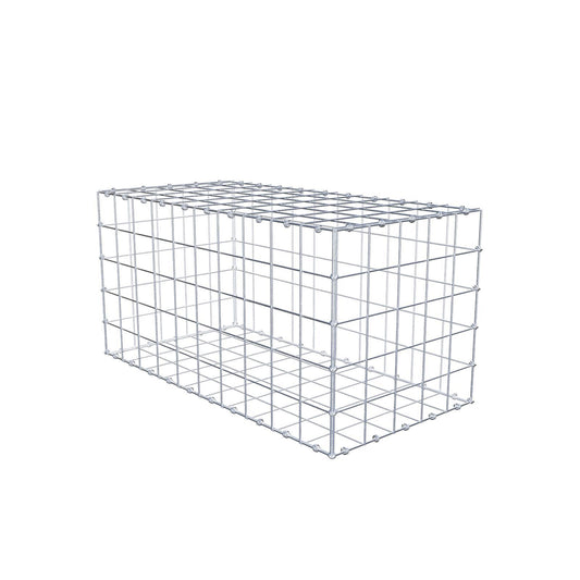Gabion 100 cm x 50 cm x 50 cm (L x H x D), maskestørrelse 10 x 10 cm, spiralring