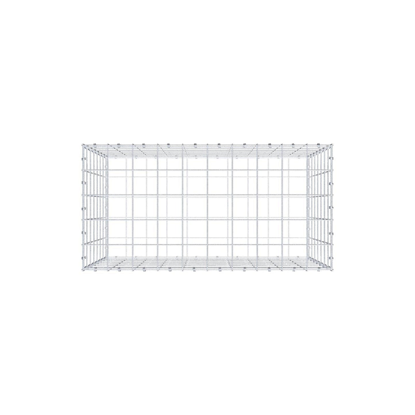 Gabbione 100 cm x 70 cm x 50 cm (L x H x P), maglia 10 x 10 cm, anello a spirale