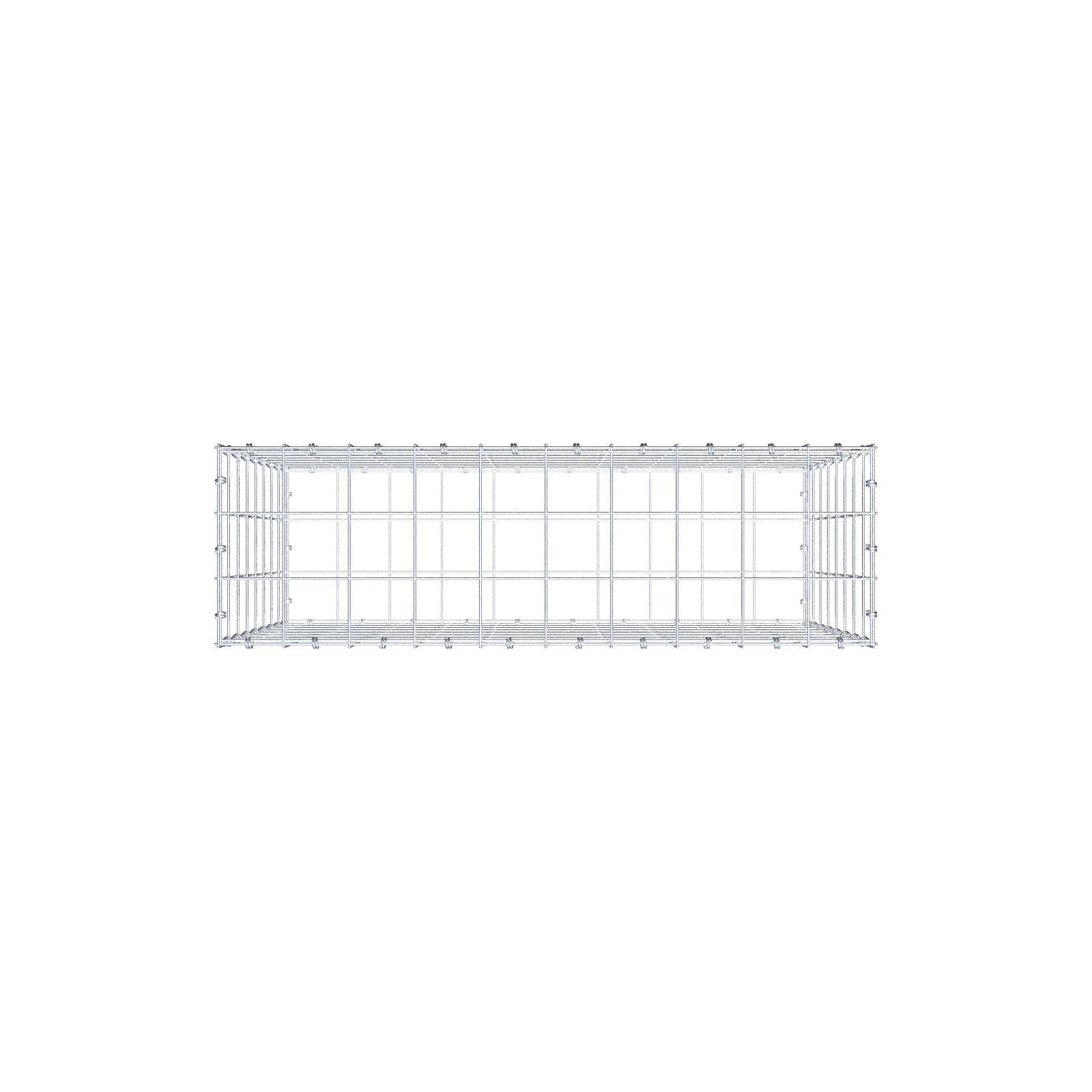 Gabbione 100 cm x 80 cm x 30 cm (L x H x P), maglia 10 x 10 cm, anello a spirale