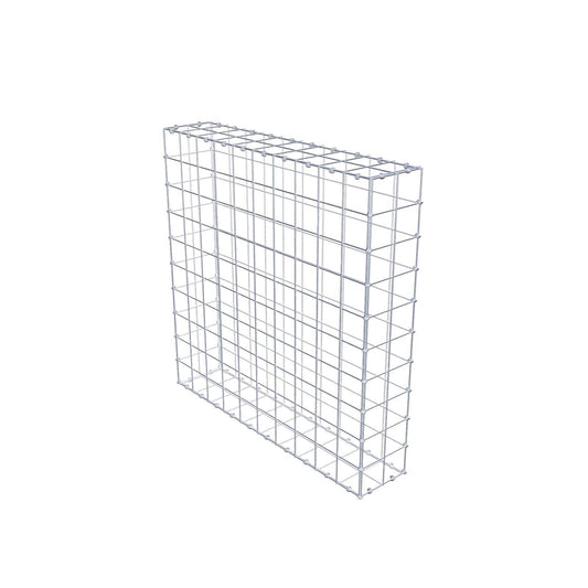 Gabion 100 cm x 100 cm x 20 cm (L x H x P), mailles 10 x 10 cm, anneau en spirale