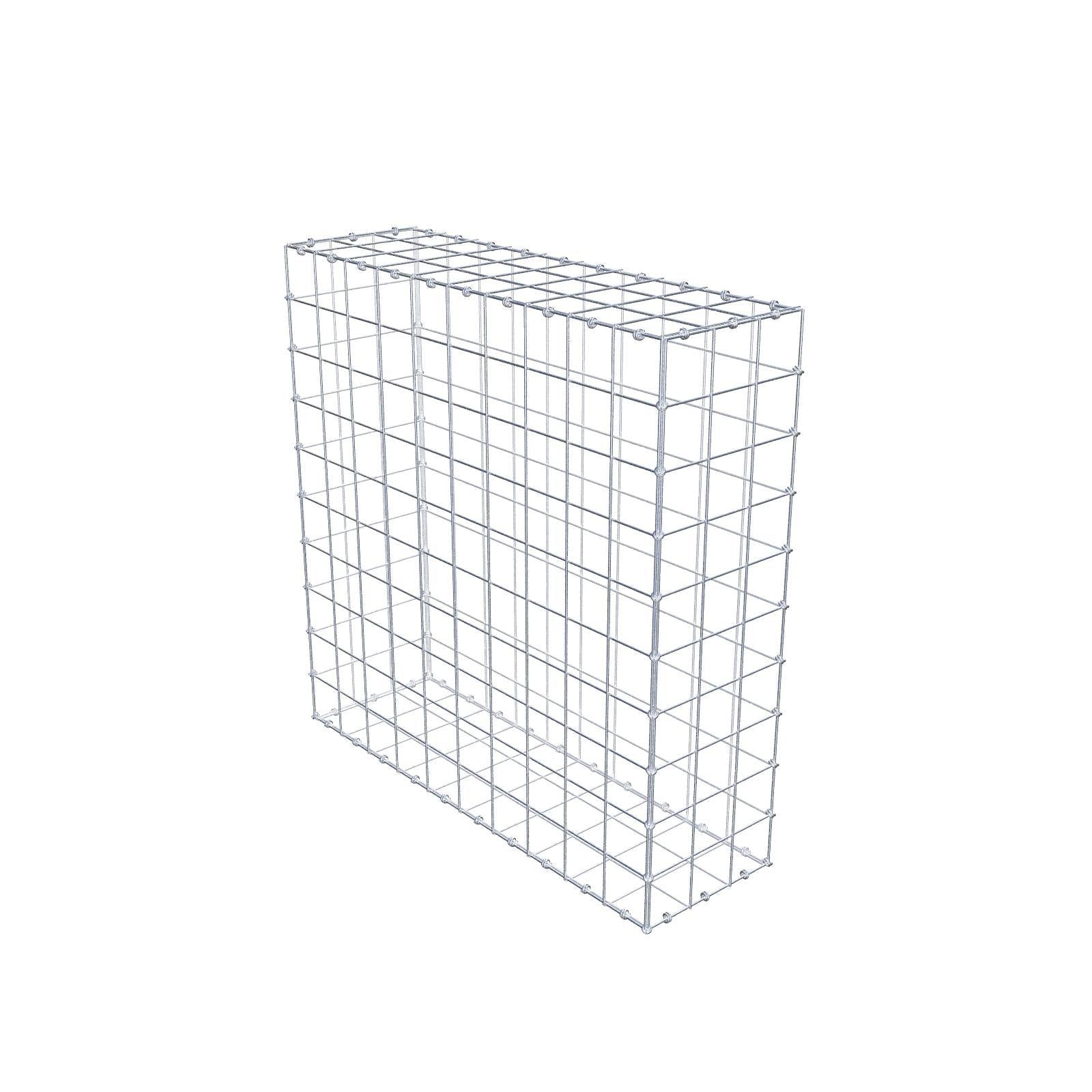 Schanskorf 100 cm x 100 cm x 30 cm (L x H x D), maaswijdte 10 x 10 cm, spiraalring