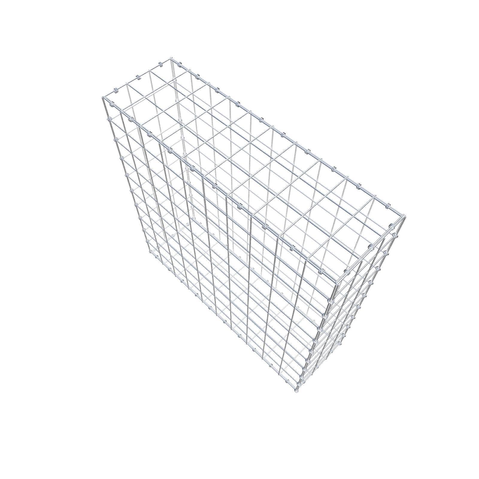 Gabbione 100 cm x 100 cm x 30 cm (L x H x P), maglia 10 x 10 cm, anello a spirale