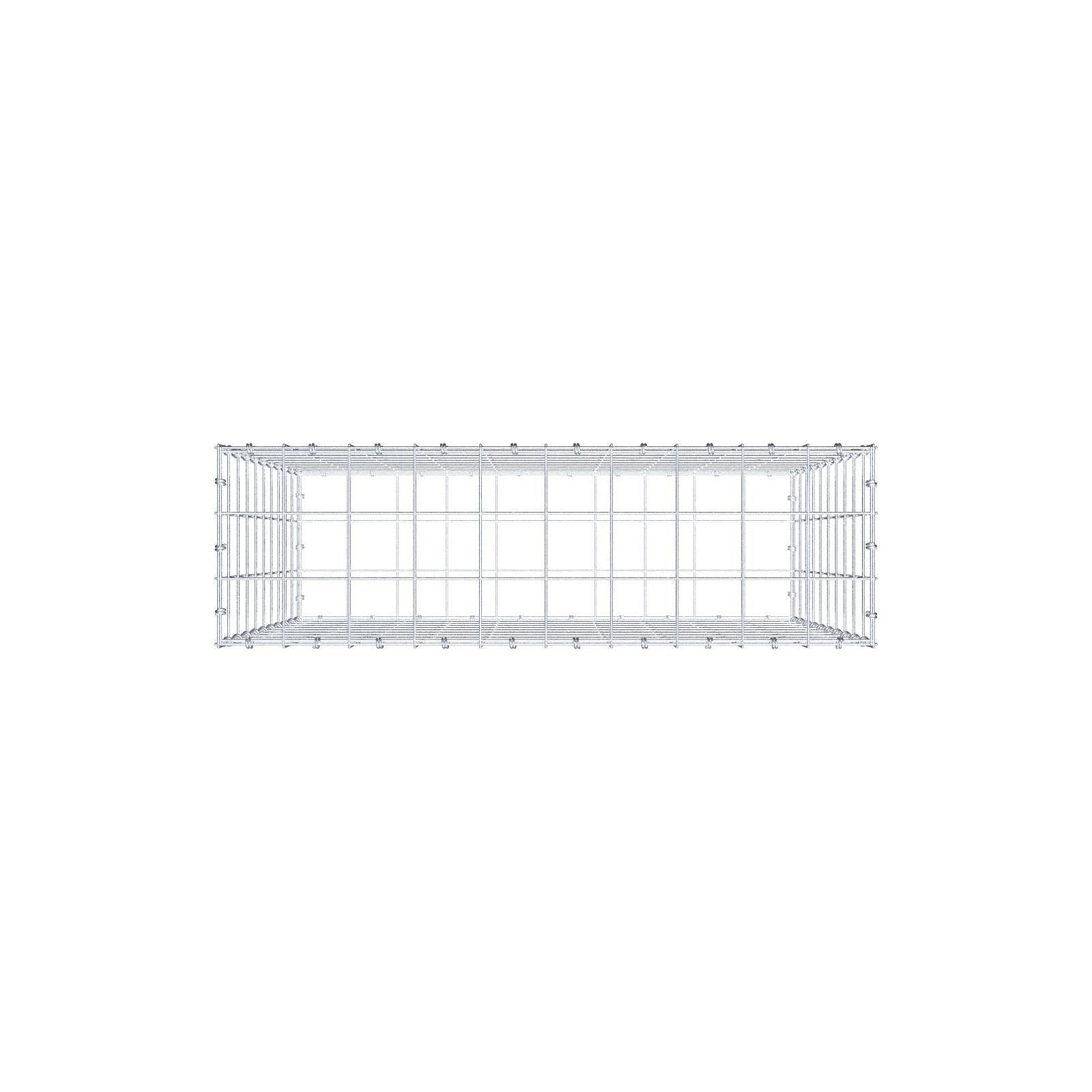 Gabbione 100 cm x 100 cm x 30 cm (L x H x P), maglia 10 x 10 cm, anello a spirale