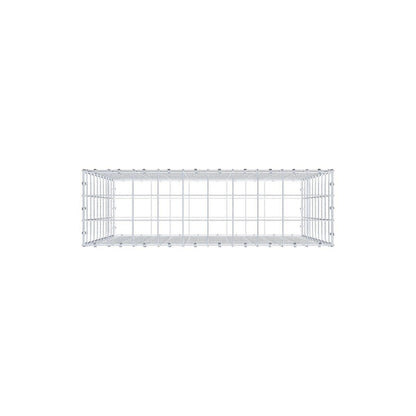 Gabbione 100 cm x 100 cm x 30 cm (L x H x P), maglia 10 x 10 cm, anello a spirale