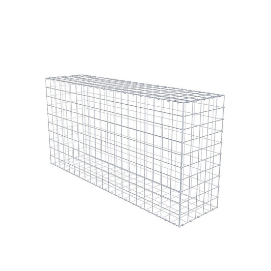 Gabion 200 cm x 100 cm x 50 cm (L x H x D), maskestørrelse 10 x 10 cm, spiralring