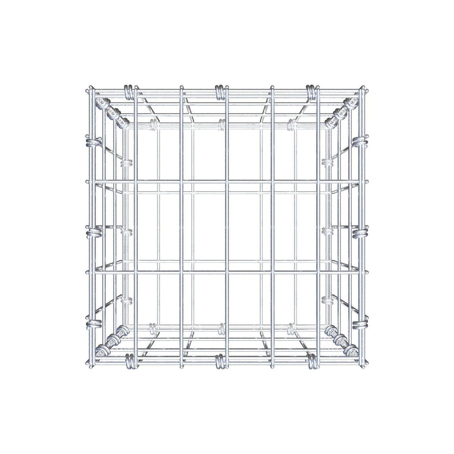 Gabion 30 cm x 30 cm x 30 cm (L x H x P), mailles 5 x 10 cm, anneau en spirale