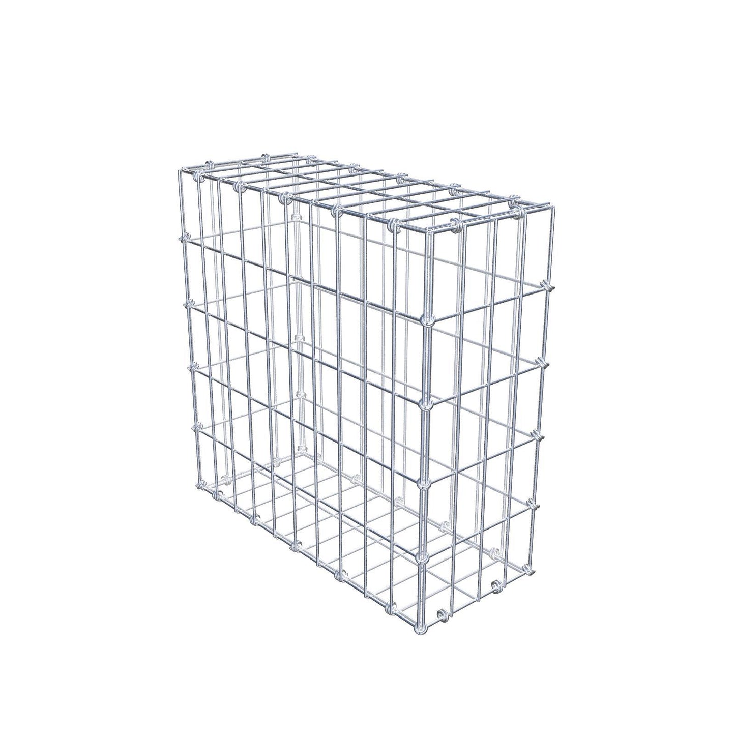 Gabion 50 cm x 50 cm x 20 cm (L x H x P), mailles 5 x 10 cm, anneau en spirale