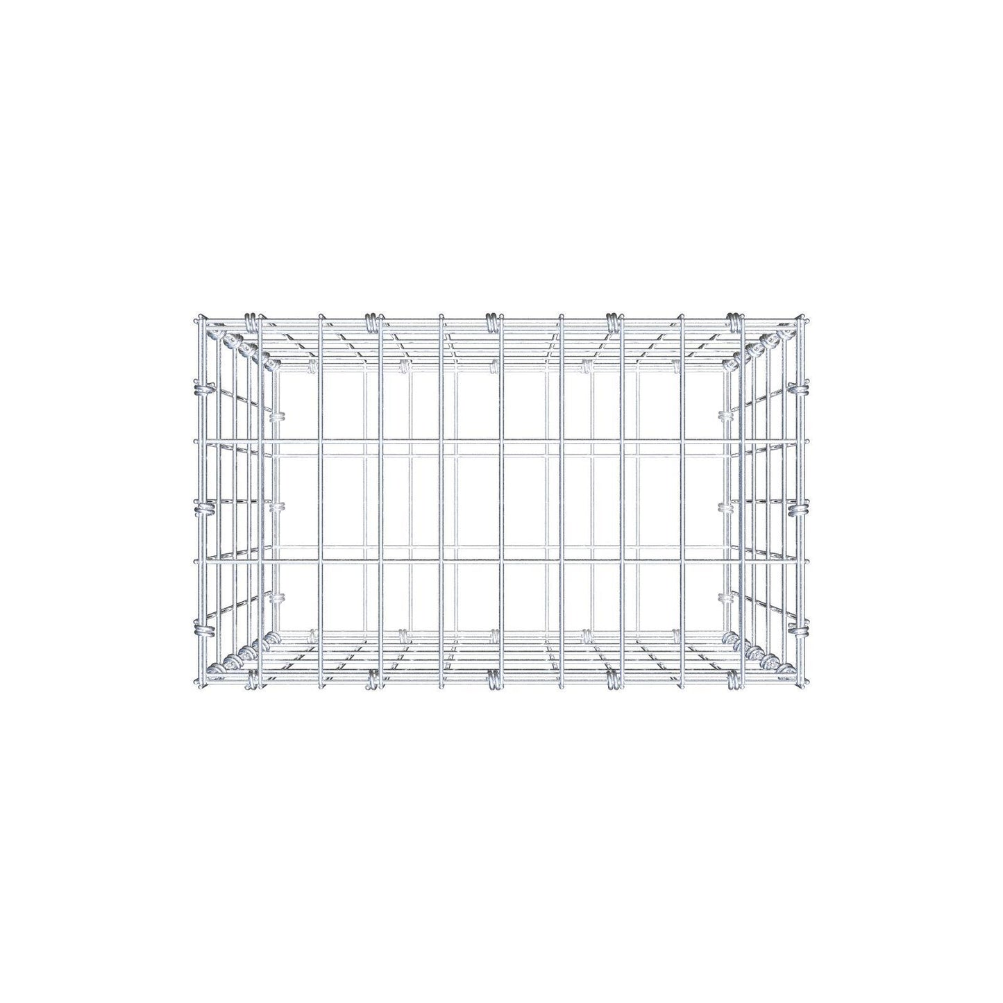 Gabione 50 cm x 50 cm x 30 cm (L x H x T), Maschenweite 5 x 10 cm, Spiralring