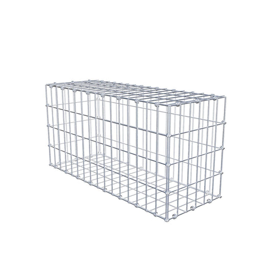 Gabion 80 cm x 40 cm x 30 cm (L x H x P), mailles 5 x 10 cm, anneau en spirale