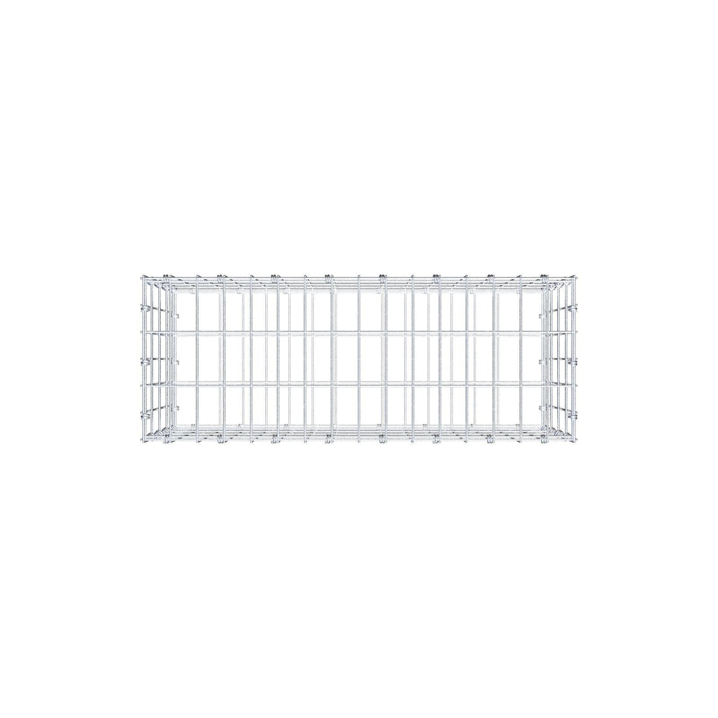 Schanskorf 80 cm x 40 cm x 30 cm (L x H x D), maaswijdte 5 x 10 cm, spiraalring