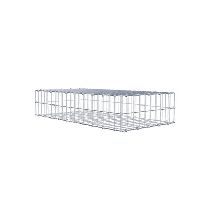 Gabbione 100 cm x 20 cm x 50 cm (L x H x P), maglia 5 x 10 cm, anello a spirale