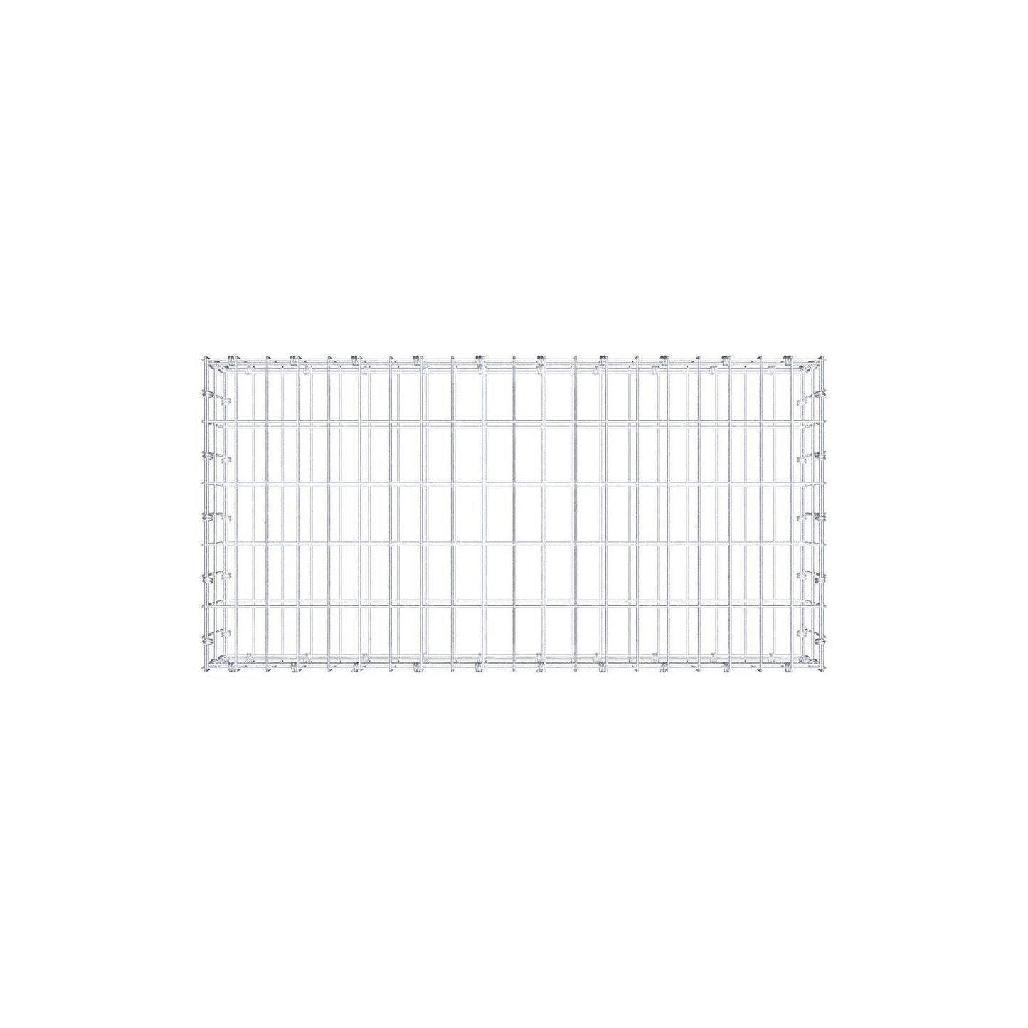 Gabbione 100 cm x 20 cm x 50 cm (L x H x P), maglia 5 x 10 cm, anello a spirale
