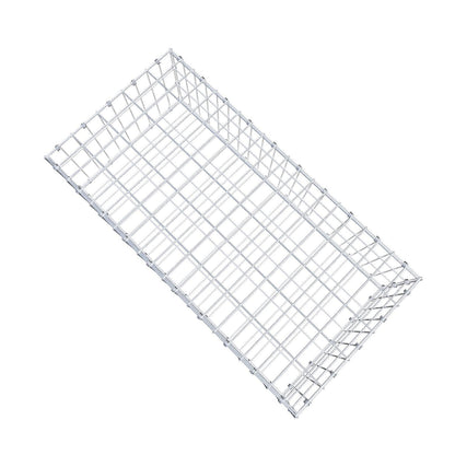 Gabion 100 cm x 30 cm x 50 cm (L x H x P), mailles 5 x 10 cm, anneau en spirale