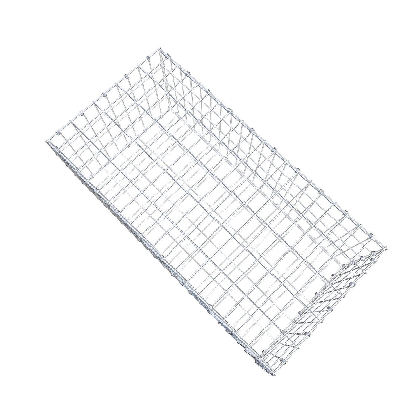 Gabione 100 cm x 40 cm x 50 cm (L x H x T), Maschenweite 5 x 10 cm, Spiralring