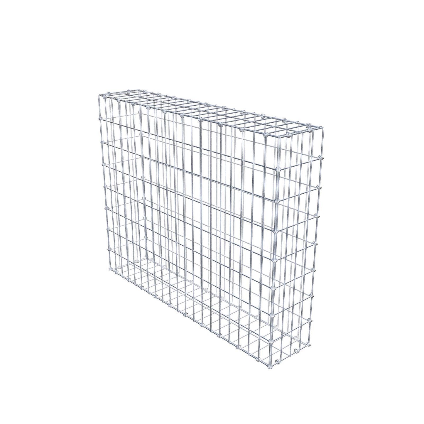 Gabion 100 cm x 80 cm x 20 cm (L x H x D), maskestørrelse 5 x 10 cm, spiralring