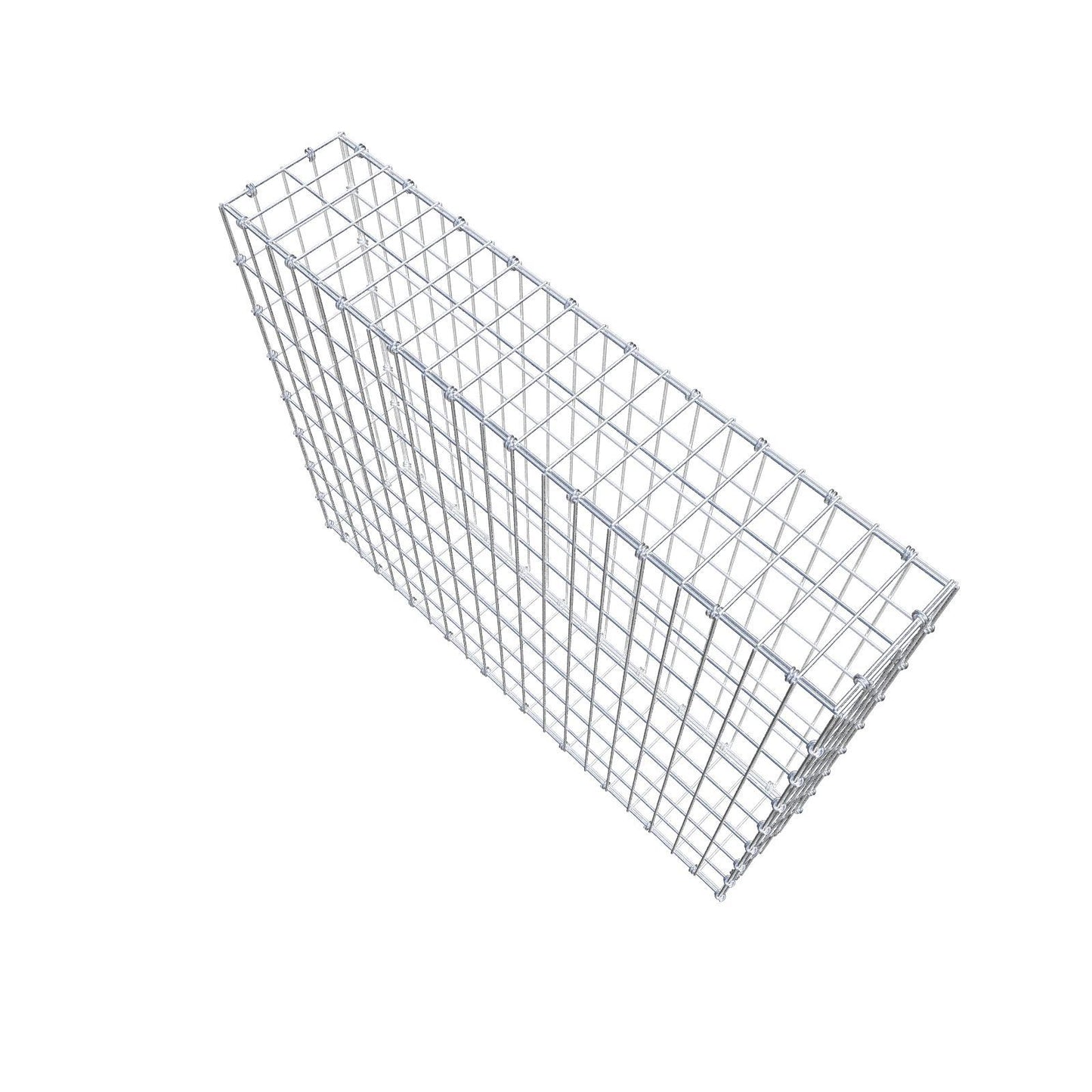 Gabion 100 cm x 80 cm x 20 cm (L x H x D), maskestørrelse 5 x 10 cm, spiralring