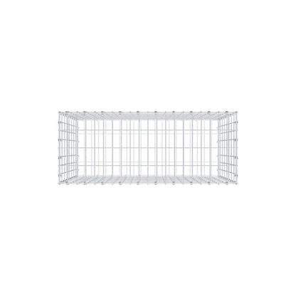 Gabion 100 cm x 80 cm x 40 cm (L x H x D), maskestørrelse 5 x 10 cm, spiralring