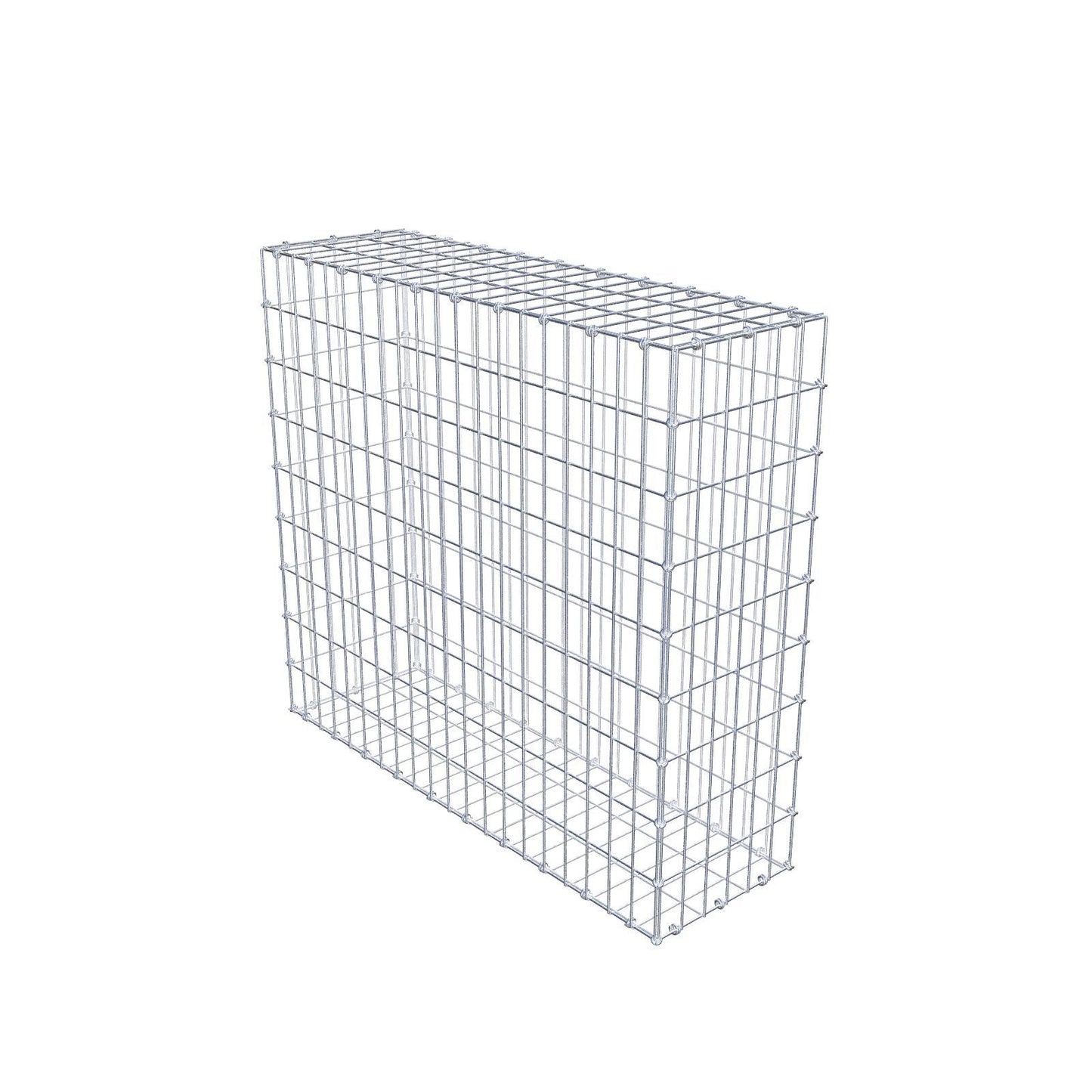 Gabion 100 cm x 90 cm x 30 cm (L x H x D), maskestørrelse 5 x 10 cm, spiralring