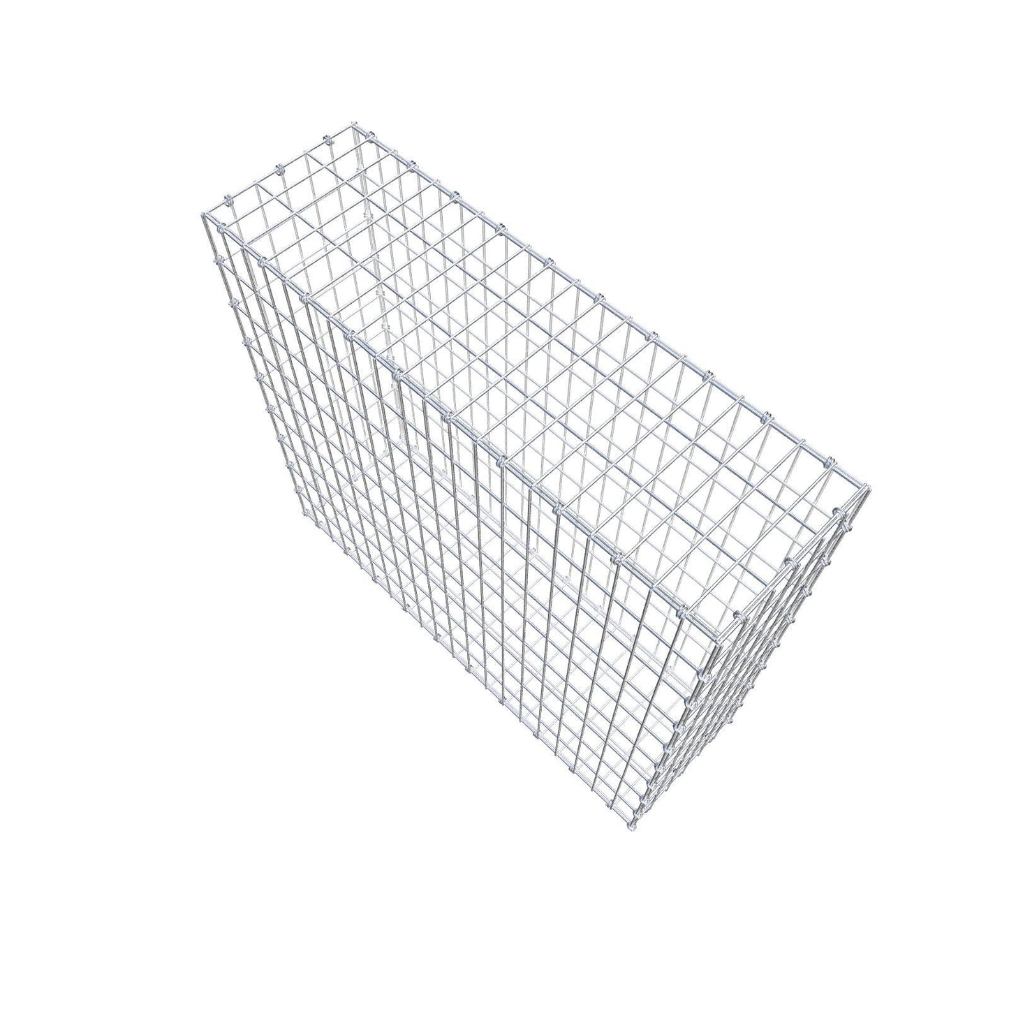 Gabion 100 cm x 90 cm x 30 cm (L x H x D), maskestørrelse 5 x 10 cm, spiralring