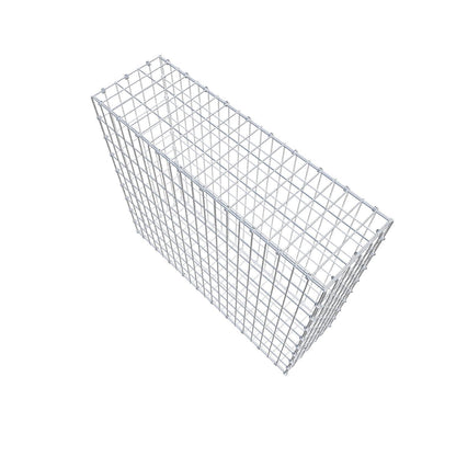 Gabion 100 cm x 90 cm x 30 cm (L x H x D), maskestørrelse 5 x 10 cm, spiralring