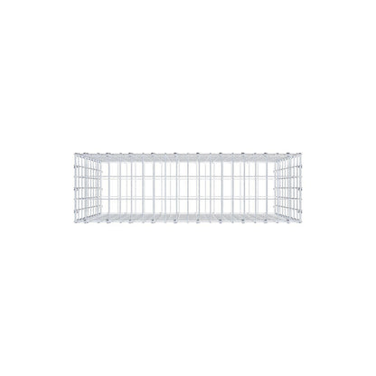 Gabion 100 cm x 90 cm x 30 cm (L x H x D), maskestørrelse 5 x 10 cm, spiralring