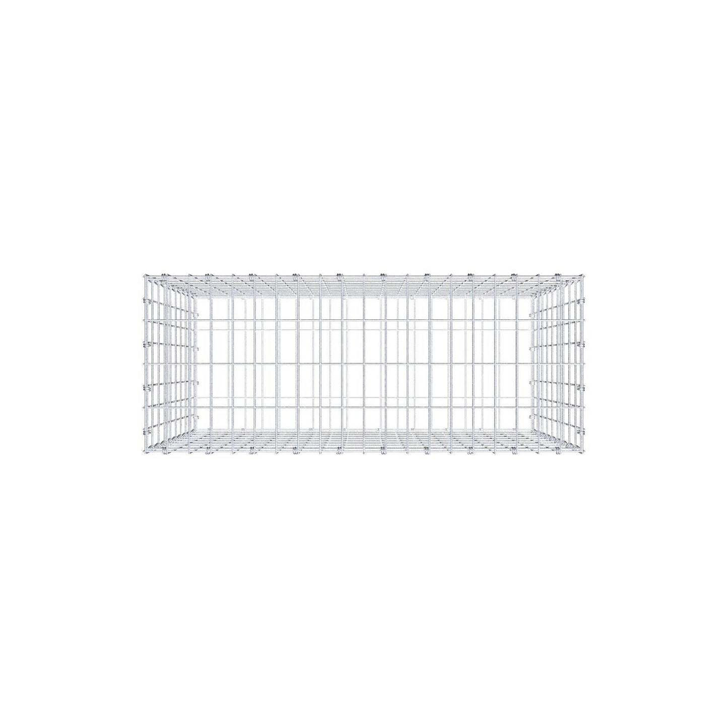 Gabion 100 cm x 90 cm x 40 cm (L x H x P), mailles 5 x 10 cm, anneau en spirale