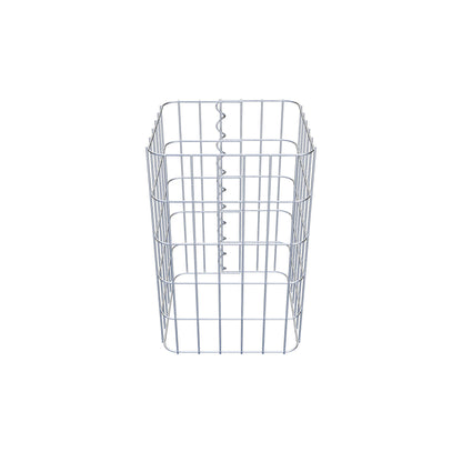 Coluna de gabião 32 x 32 cm, MW 5 x 10 cm quadrado