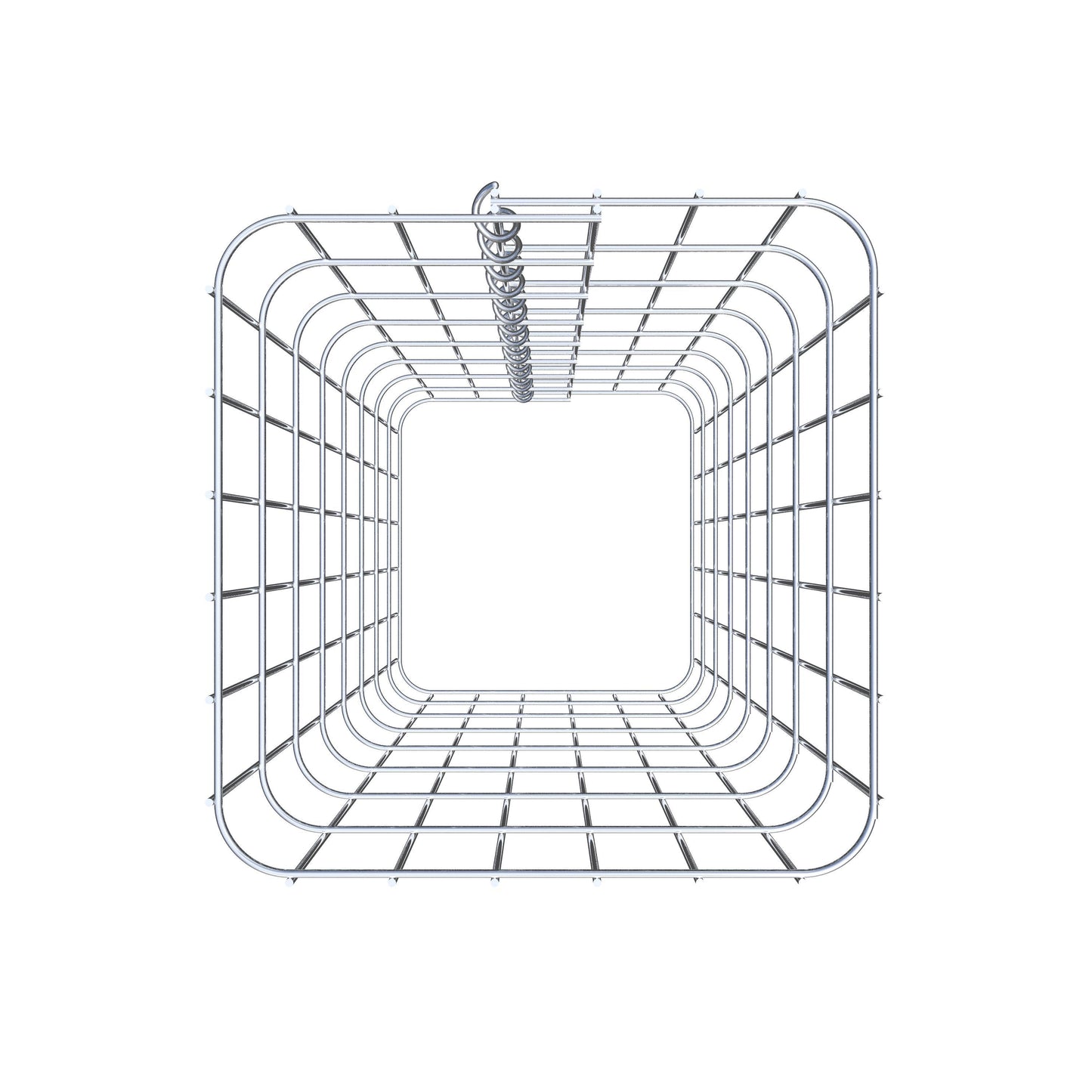 Coluna de gabião 32 x 32 cm, MW 5 x 10 cm quadrado