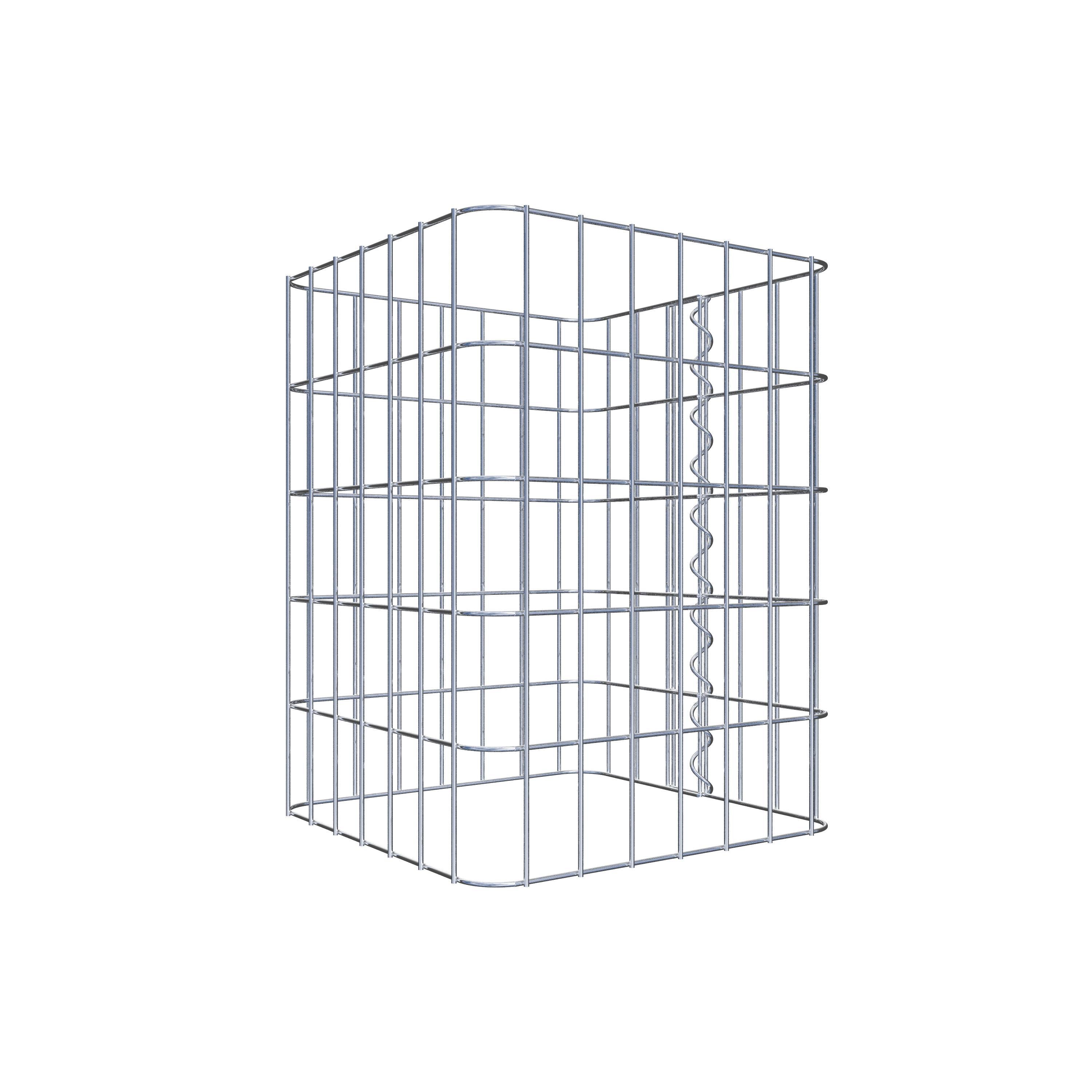 Gabion column 37 x 37 cm, MW 5 x 10 cm square