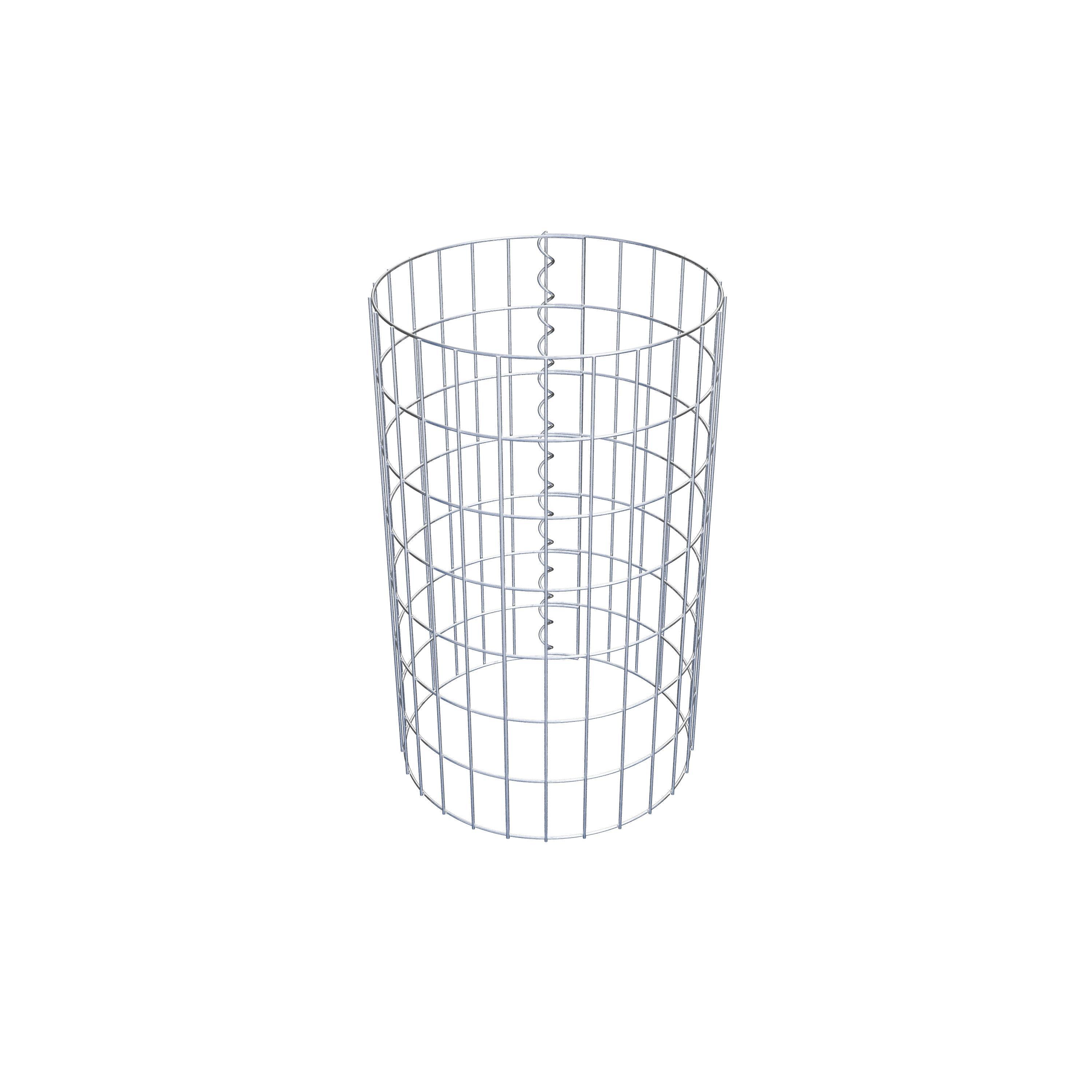 Coluna de gabião com diâmetro de 42 cm, MW 5 x 10 cm redondo