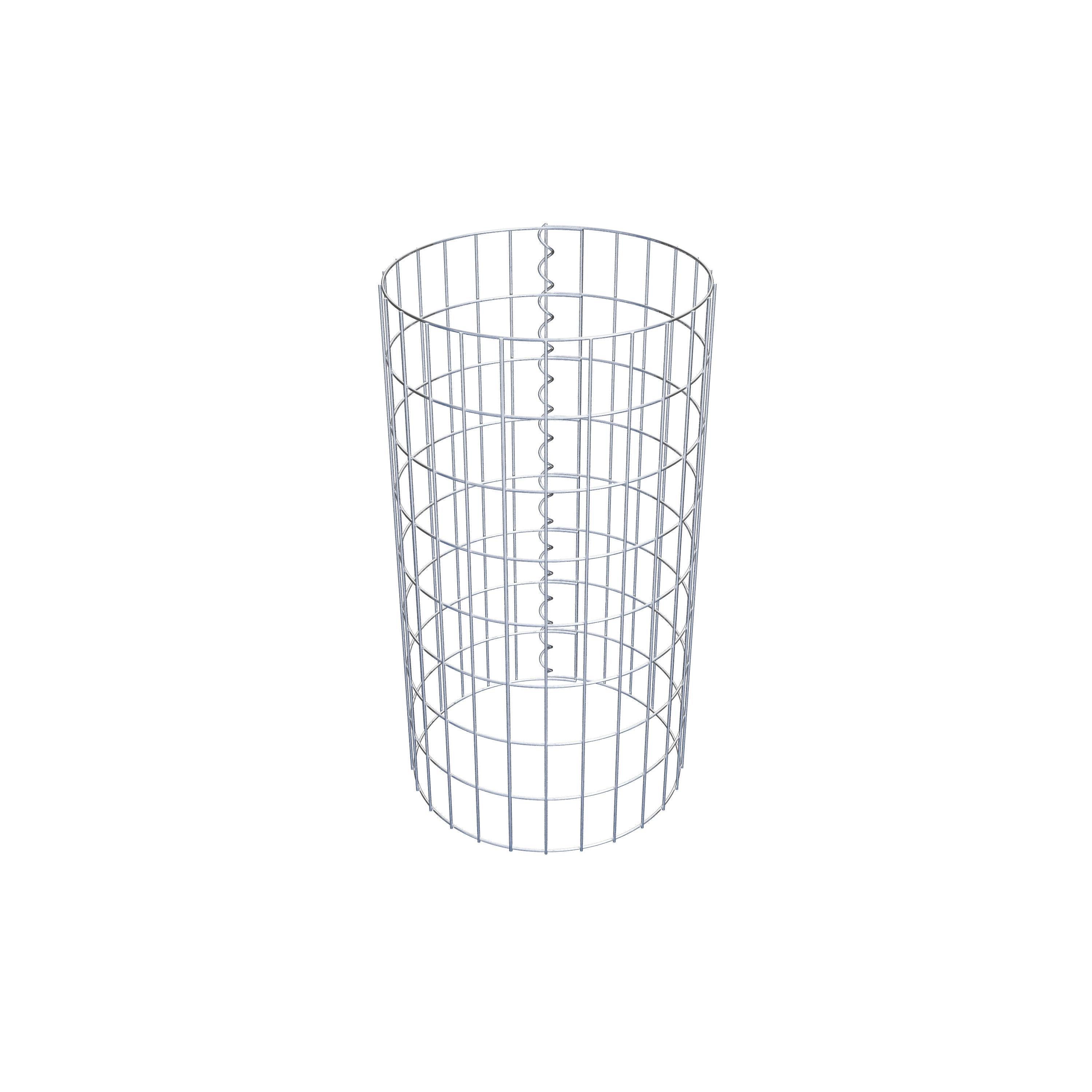 Coluna de gabião com diâmetro de 42 cm, MW 5 x 10 cm redondo