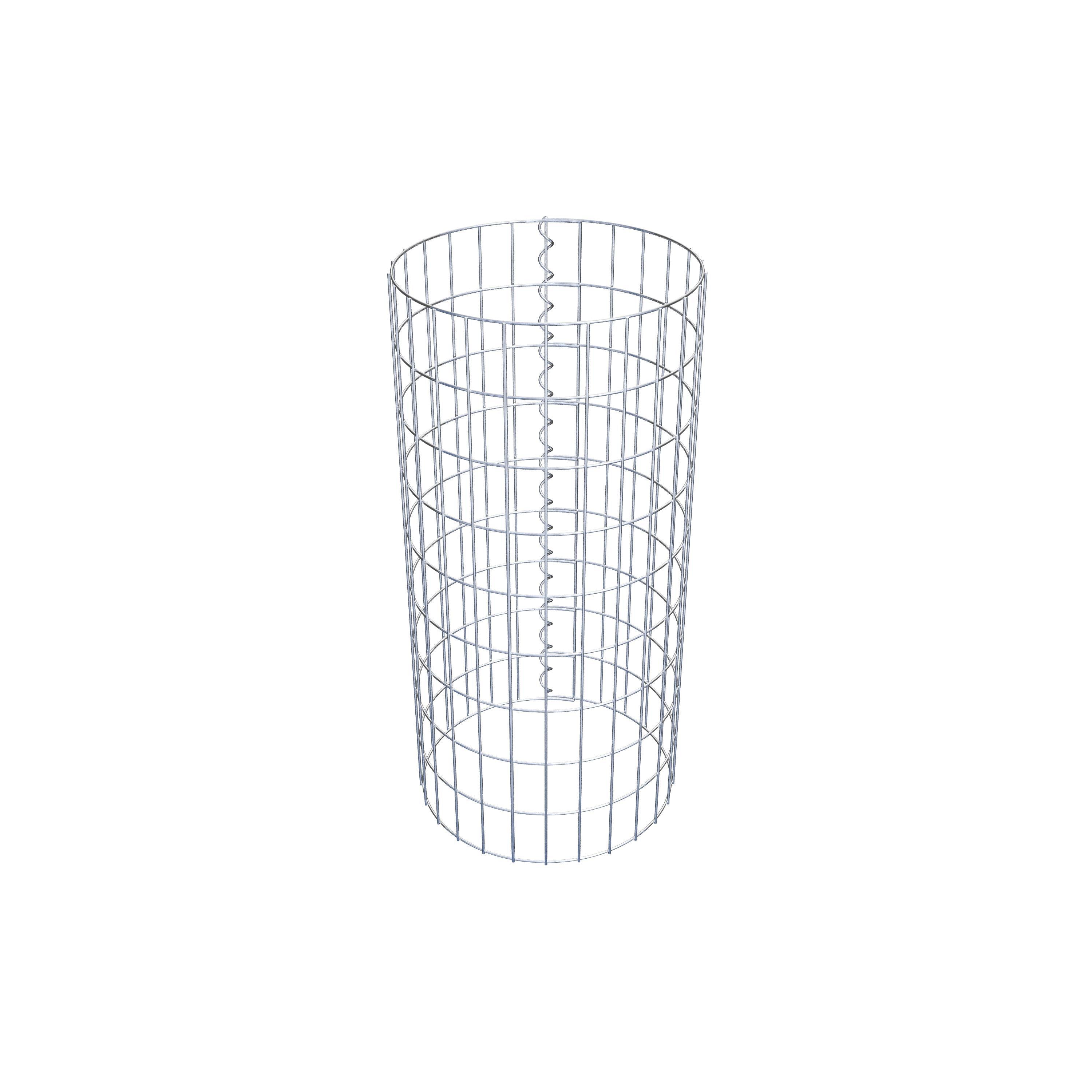 Coluna de gabião com diâmetro de 42 cm, MW 5 x 10 cm redondo