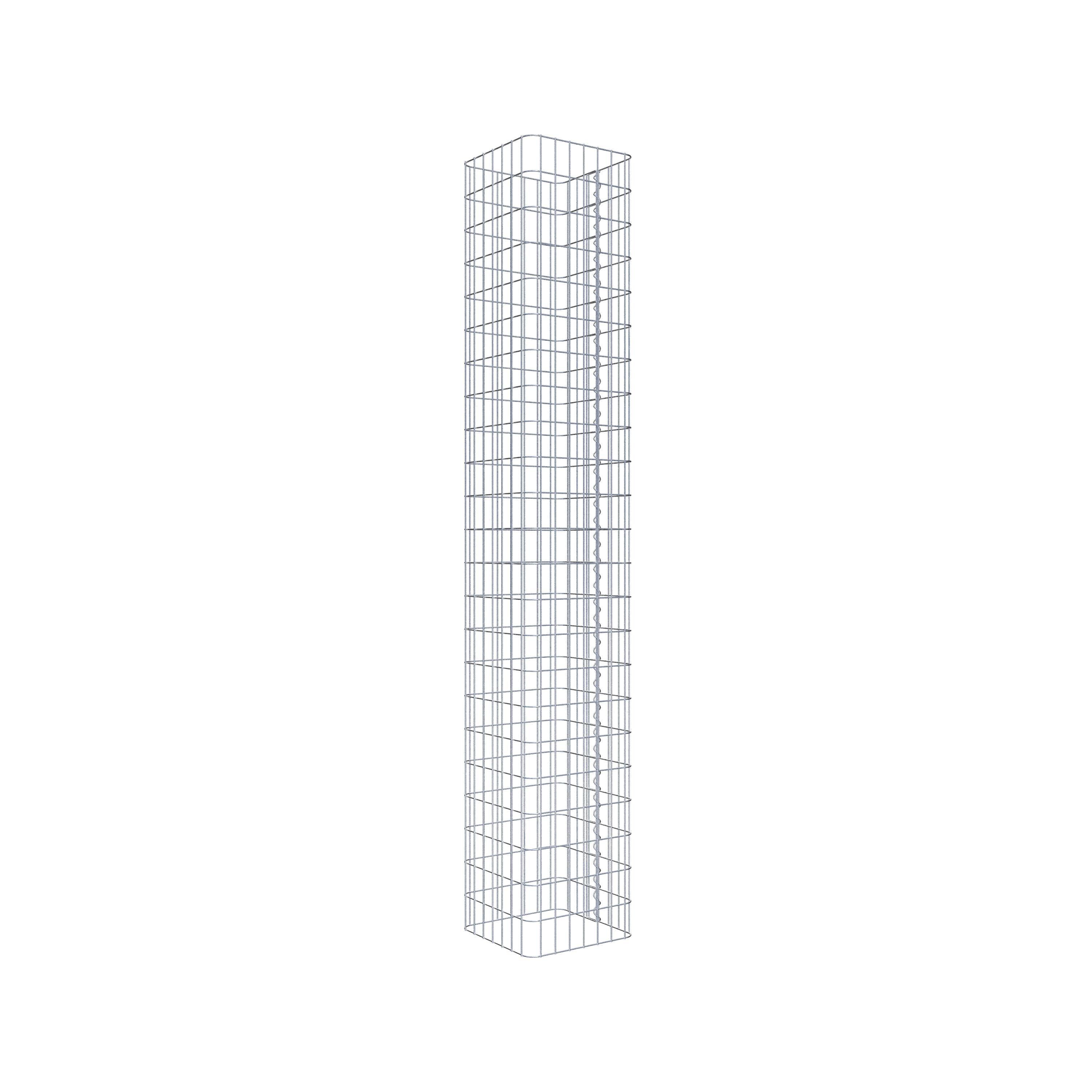 Gabion column 37 x 37 cm, MW 5 x 10 cm square