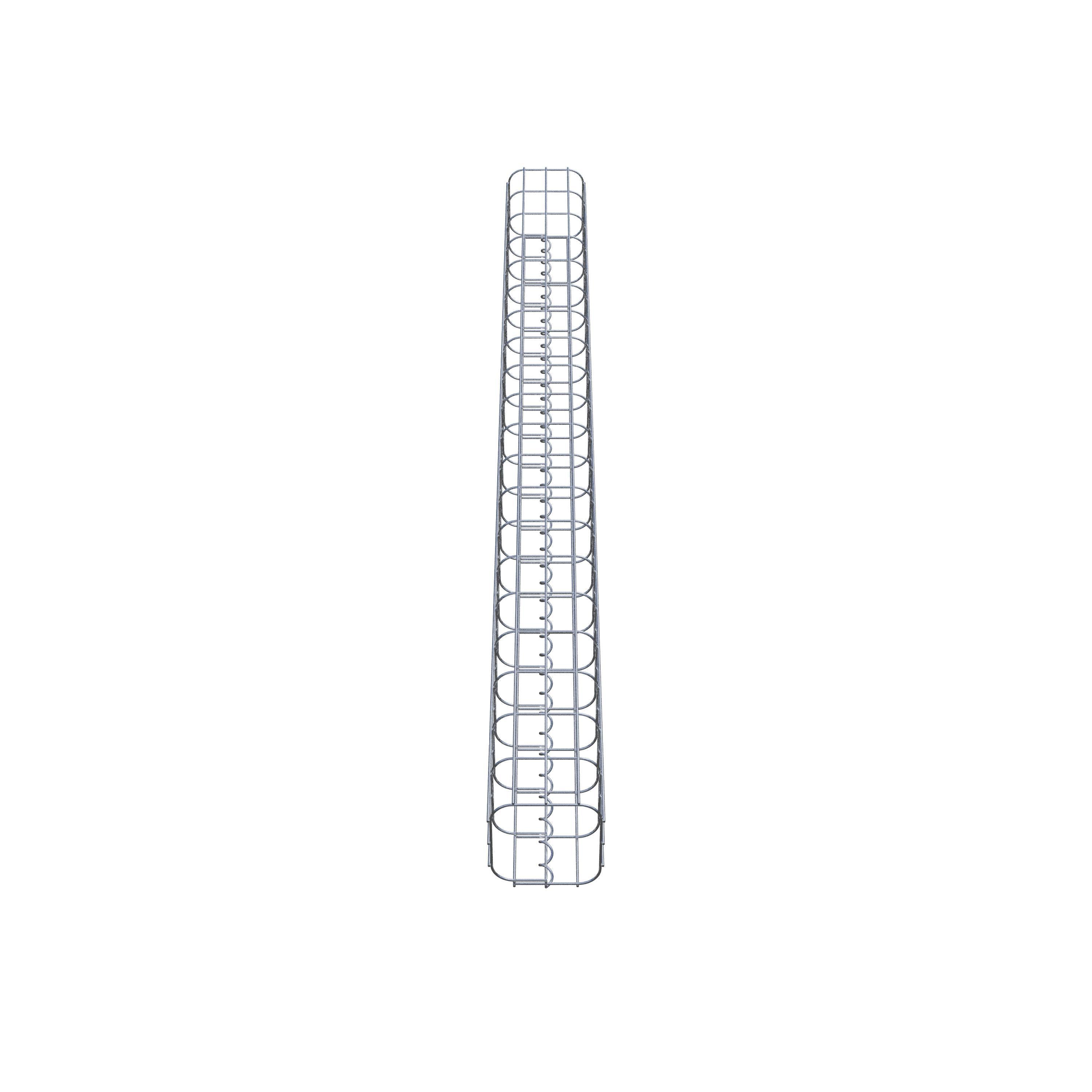 Gabion column 17 x 17 cm, MW 5 x 10 cm square