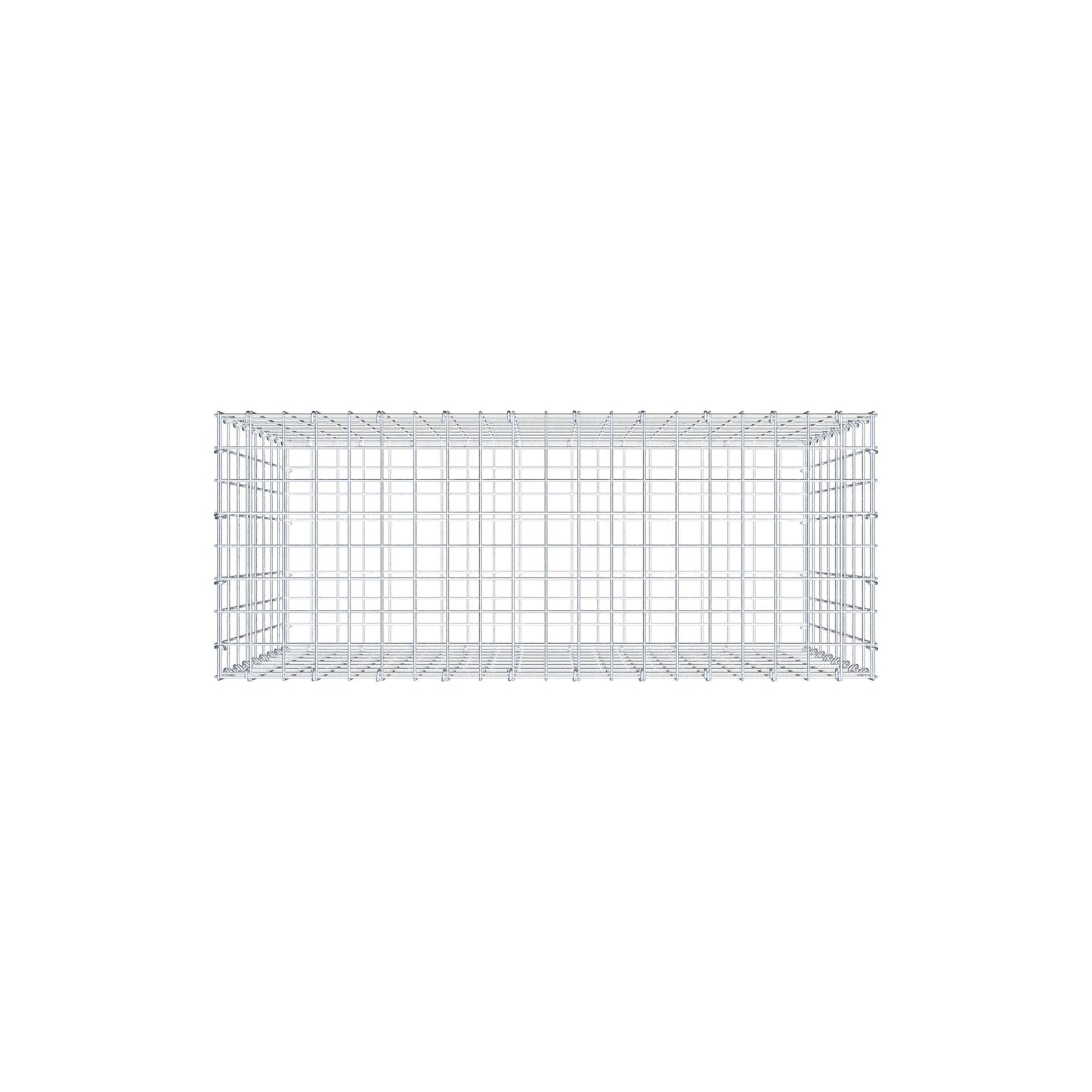 Gabion 100 cm x 80 cm x 40 cm (L x H x D), mesh size 5 cm x 10 cm, C-ring