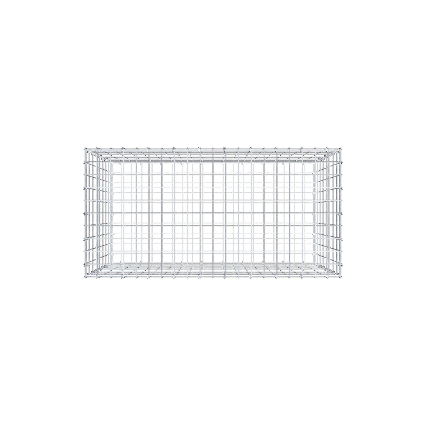 Gabion 100 cm x 80 cm x 50 cm (L x H x D), maskstorlek 5 cm x 10 cm, C-ring
