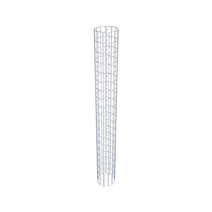 Coluna de gabião redonda de 22 cm de diâmetro, 200 cm de altura, malhagem de 5 cm x 10 cm