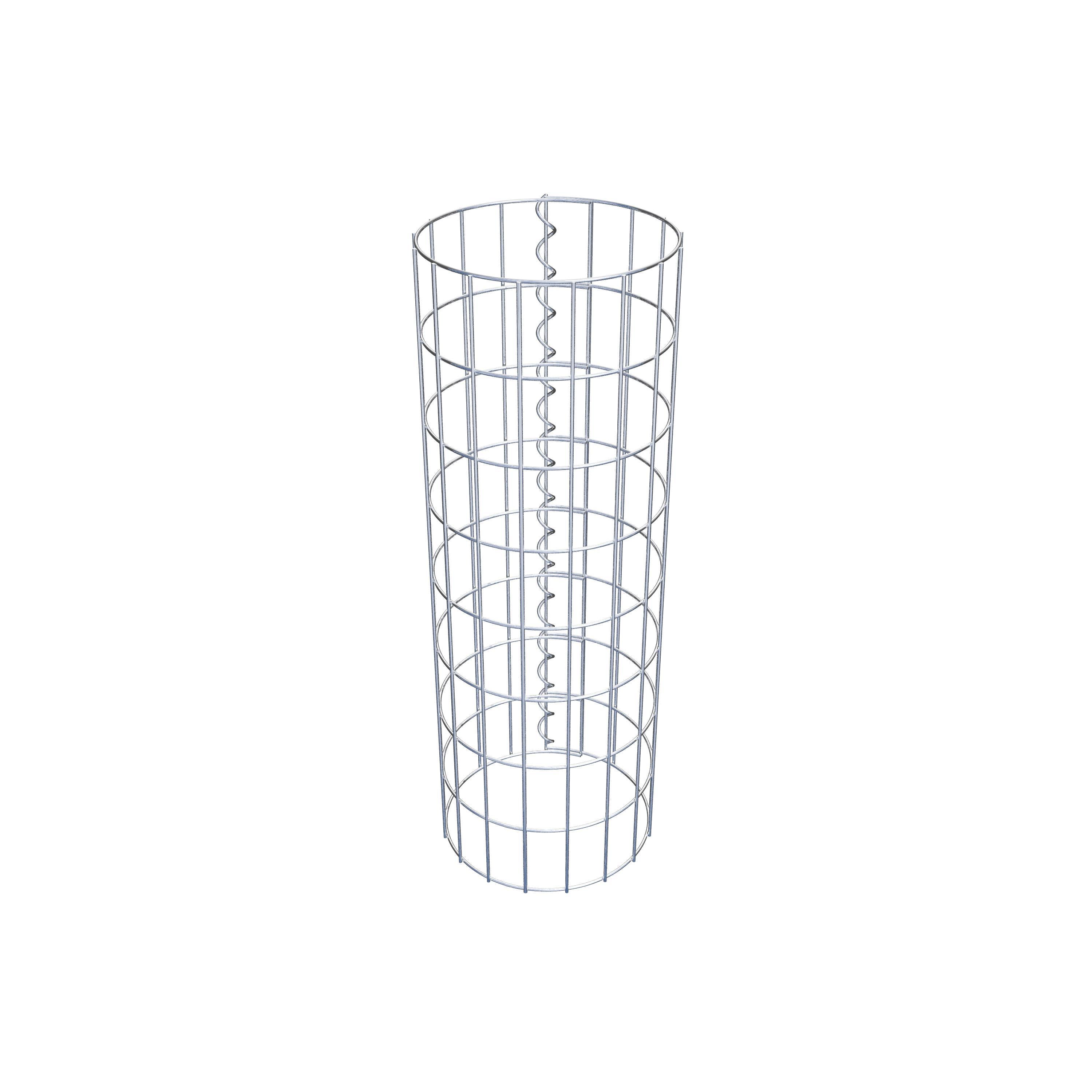 Coluna de gabião redonda 27 cm de diâmetro, 80 cm de altura, malhagem 5 cm x 10 cm