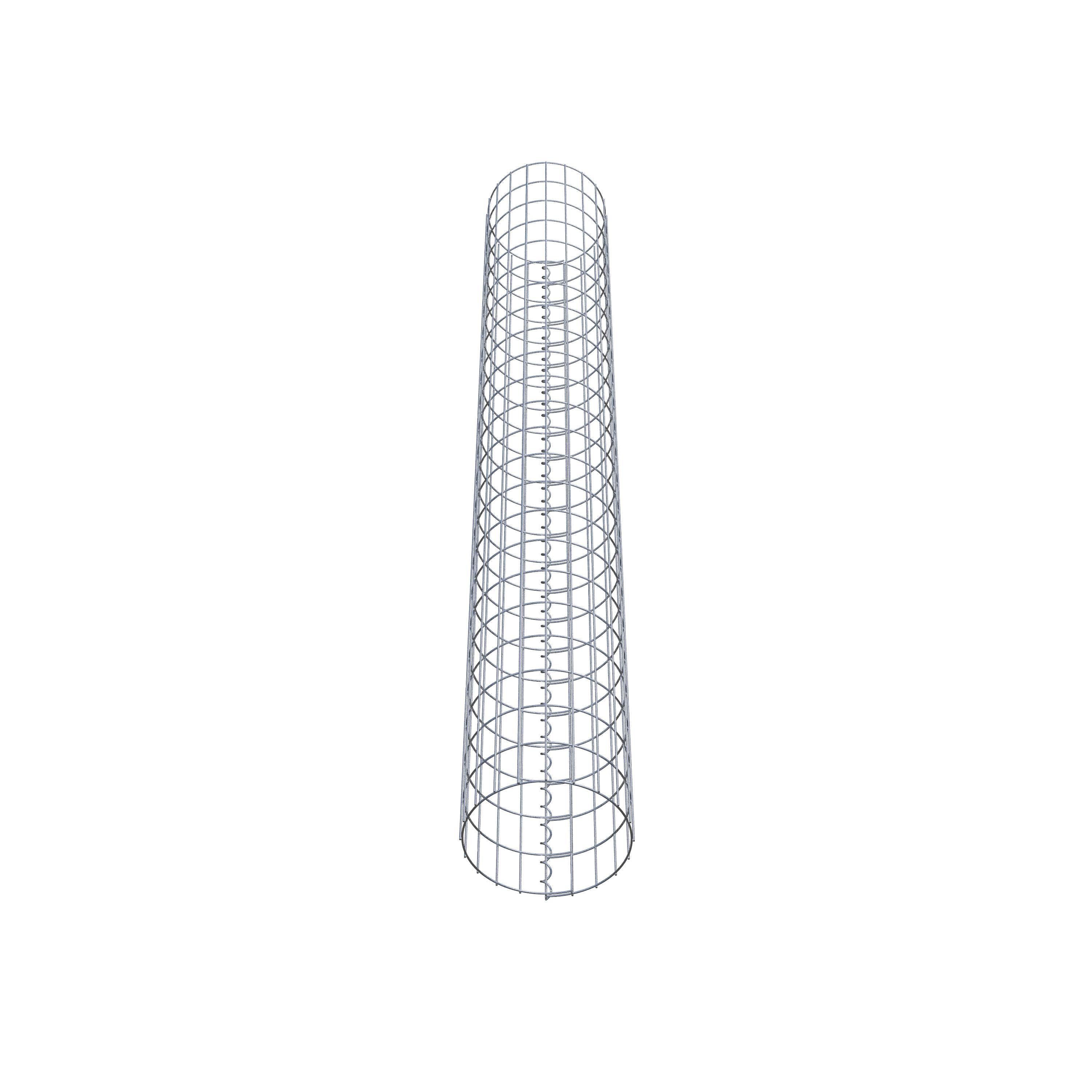 Gabionensäule rund 32 cm Durchmesser, 230 cm Höhe, Maschenweite 5 cm x 10 cm